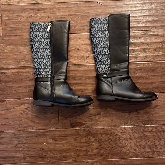 Michael Kors Emma Jacquard 2 Black Boots Size 3 (Little Girl) - Picture 2 of 7